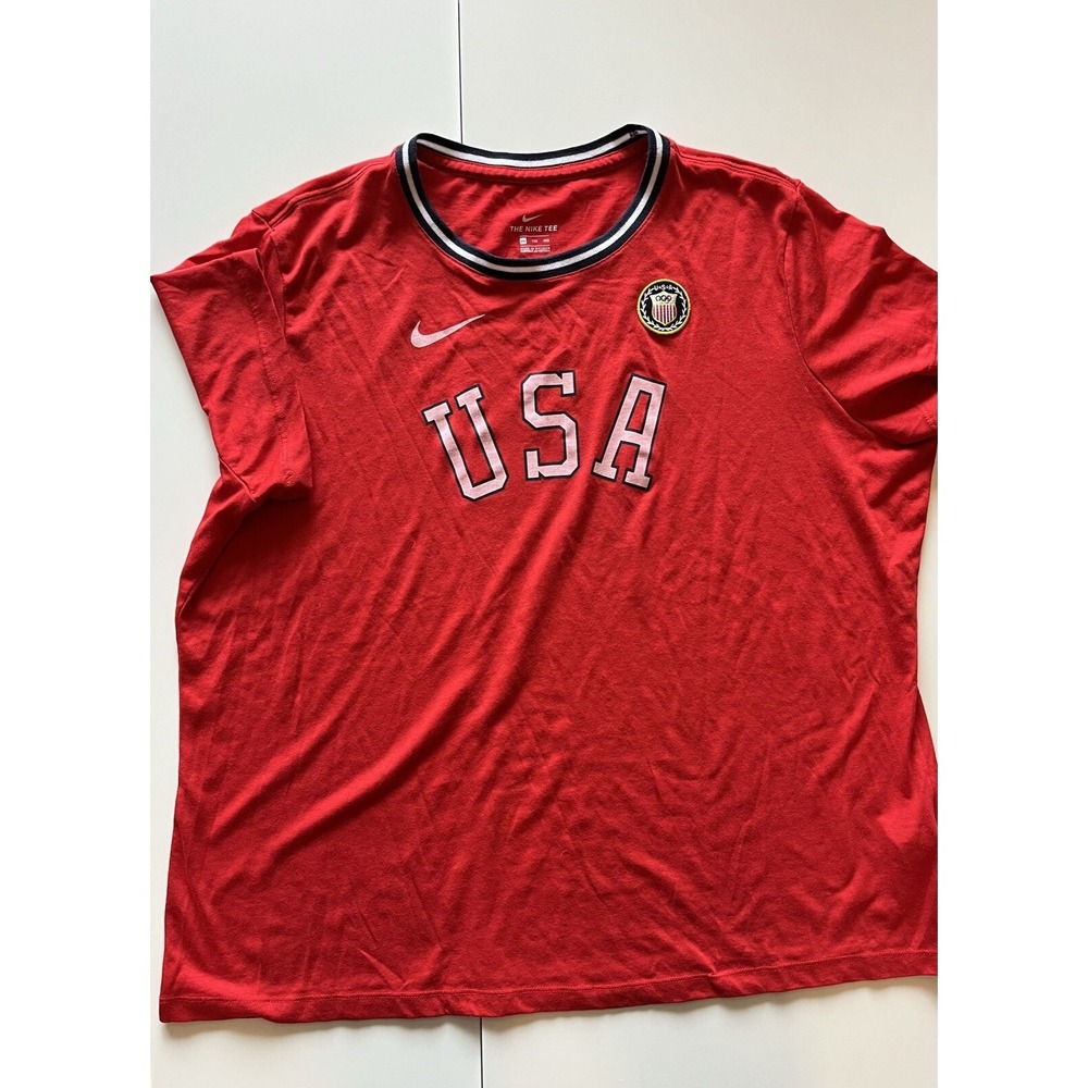 Women's Nike‎ USA Olympics Short Sleeve T-Shirt - Red - XXL
